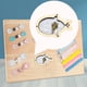 thumbnail image 4 of Tablero de actividades Montessori con lentejuelas, accesorios para tablero sensorial, juguete Montessori Blanco con áureo, 4 of 9