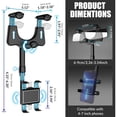 thumbnail image 2 of Rear View Mirror Phone Holder - Rotatable And Retractable, Universal Mount Compatible With IPhone 11, 12, 13, 14 Pro Max And Samsung Phones, 2 of 8