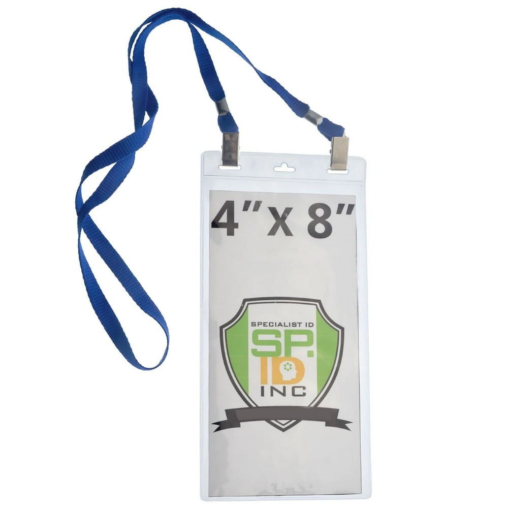 5 Pack Extra Large 4 x 8 Inch Ticket & Event Credential Badge Holders