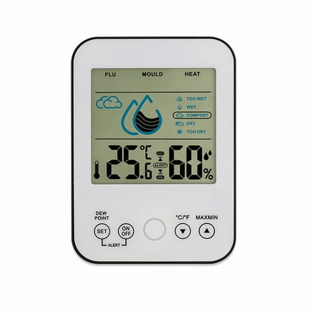 

LCD Digital Thermometer Hygrometer Indoor Temperature Sensor Healthy Care Monitor Humidity Meter Weather Station White