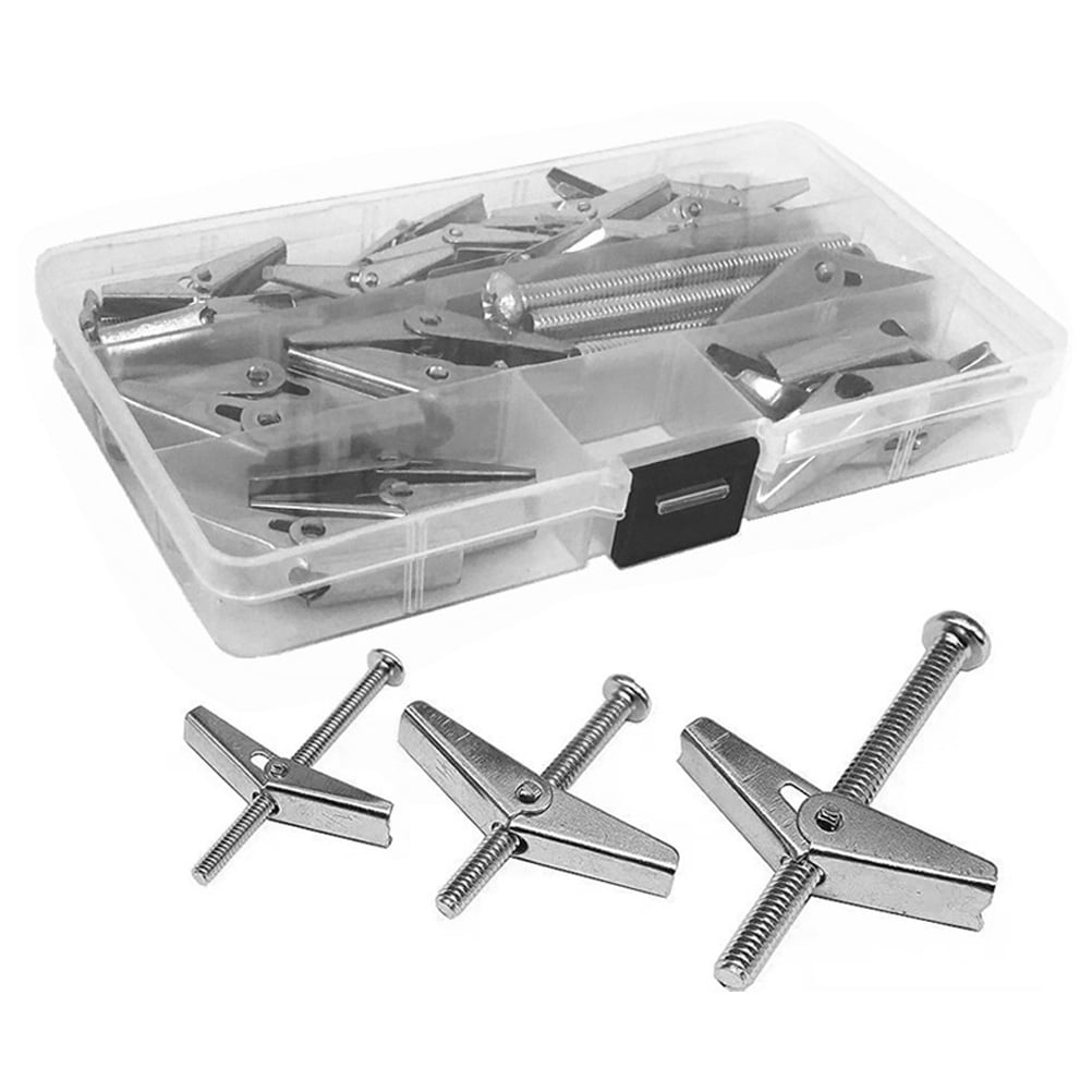 ELAYARD 26-Piece Heavy Duty Galvanized Steel Toggle Anchors Set for Drywall Installation and Projects
