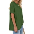 thumbnail image 4 of Sundazz Oversized Tshirts for Women Crew Neck Short Sleeve Tops Summer Casual Basic Tees, S-2XL, 4 of 8