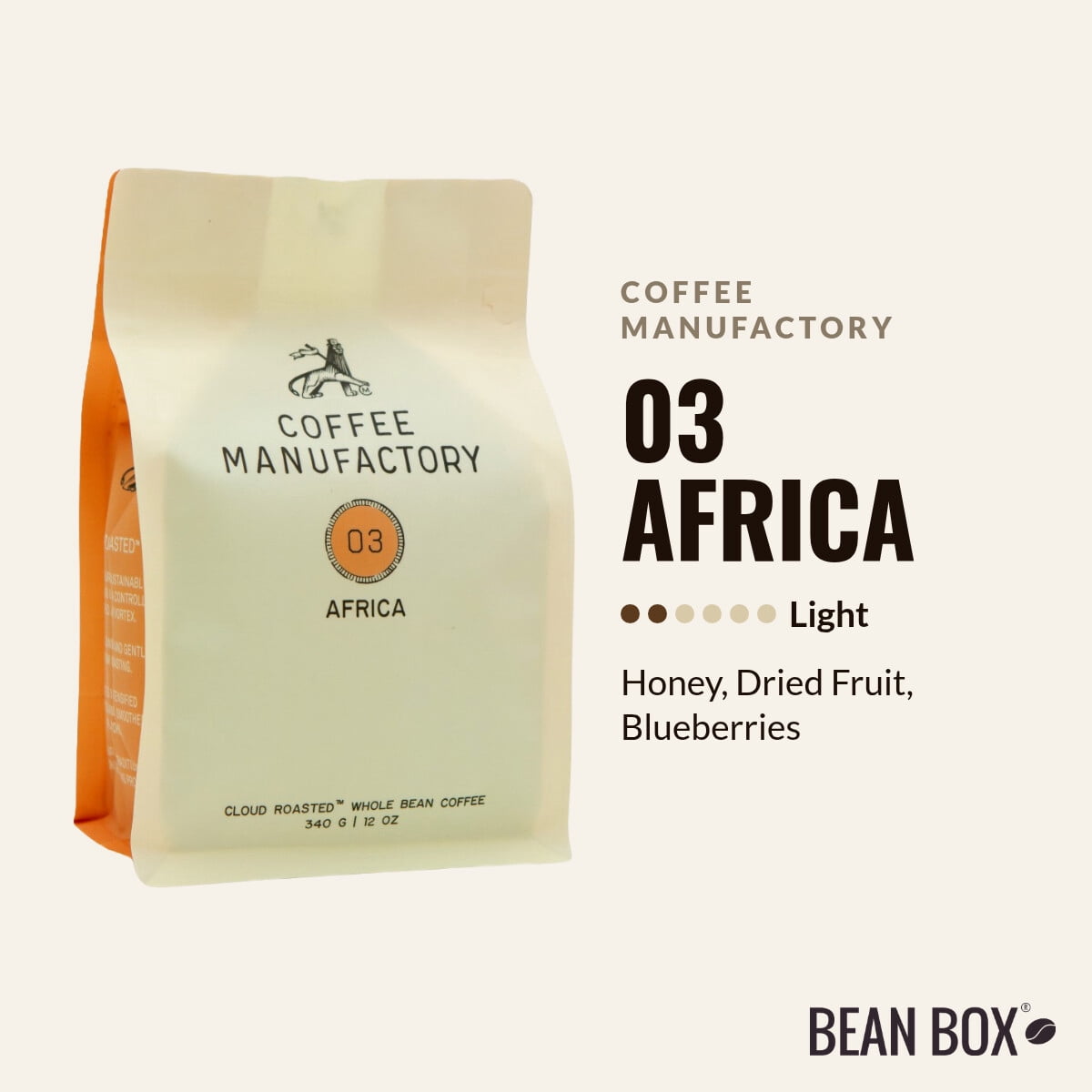03 AFRICA - Roasted by Coffee Manufactory - Whole Bean Coffee - 12oz Bag