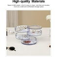 thumbnail image 6 of CONBOLA Acrylic Jewelry Organizer, Small Storage Box Jewelry Earring Holder for Women, 5-Layer Rotating Travel Jewelry Tray Case with Lid for Bracelet, 6 of 16