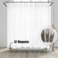 thumbnail image 3 of Barossa Design Cortina de ducha con patas de garra con 12 imanes – 36 ganchos de metal incluidos, 180 pulgadas de ancho x 70 pulgadas de alto, PEVA impermeable sin PVC, ojales de metal – esmerilado, 1, 3 of 4