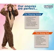 Funziez! Bear Slim Fit Adult Unisex Novelty Union Suit Costume for Halloween - X-Large