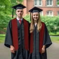 thumbnail image 7 of Zufioo Maroon Print Graduation Shawl Ribbon, Graduation Ribbon for Male and Female Graduates-Sharp Corner, 7 of 7