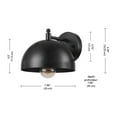 thumbnail image 2 of 1-Light Matte Black Wall Sconce, 2 of 9