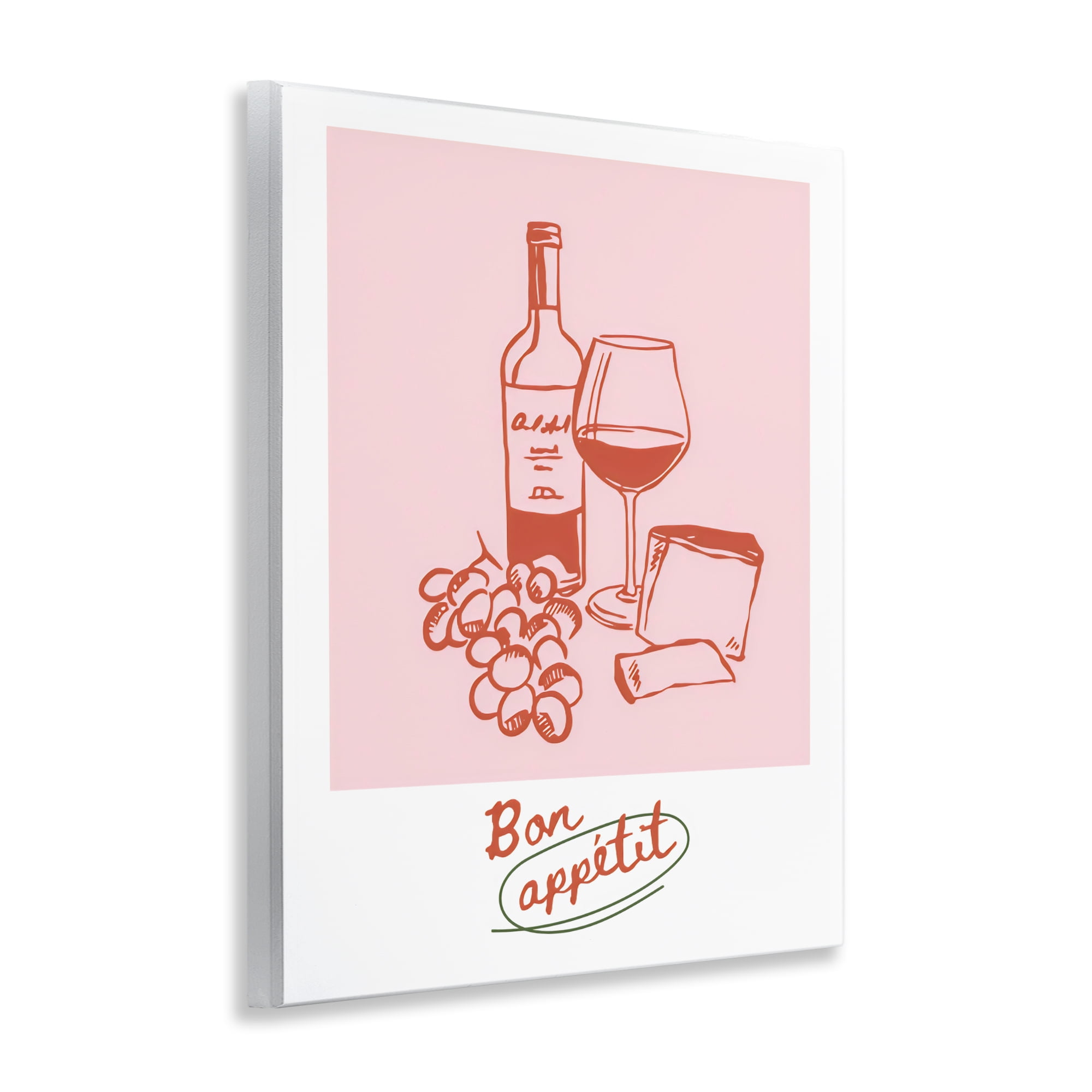 Stupell Industries Bon Appetit Wine & Grapes Wall Plaque Art, design by The Prints Vibe