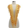 thumbnail image 2 of Yellow Jersey Knit Infinity Scarf With Beaded Fringe, 2 of 2