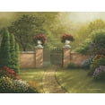 thumbnail image 2 of Marcon, Michael 24x20 Black Ornate Wood Framed with Double Matting Museum Art Print Titled - Autumn Bridge II, 2 of 4