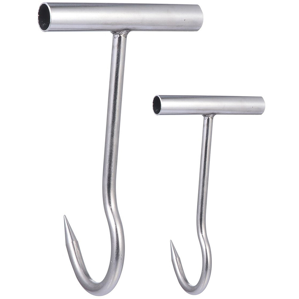 2pcs Meat Hooks T Shaped Stainless Steel Hooks Meat Processing Hooks