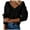 Black, variant on Cardigan Sweaters for Women Casual Solid Color Long Sleeve V-Neck Loose Knit Pullover Fall Outwear,Beige,L