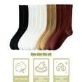 thumbnail image 2 of Women's cotton socks boneless seam head midtube socks, women's thin cotton socks, socks-Black + white + milky white + deep khaki + deep coffee, 2 of 5