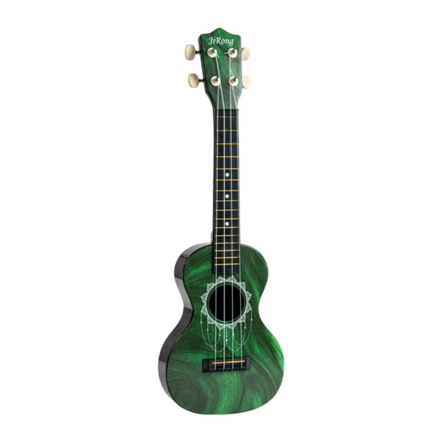 Toy de ukulele para niños Toy educativo de cuatro cuerdas Guitarra Portable para niños Portable Guitar Musical para principiantes de más de 3 años Verde
