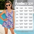 thumbnail image 6 of Uorisanigo Girls Swimsuit One Piece with Skirt Purple Mermaid Scale Size 5-6 Polyester and Spandex Fabric Bathing Suit Swimwear 1-Piece Swim Dress, 6 of 6