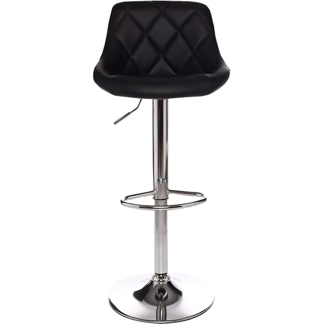 Banco Alto Respaldo Barra Desayunador Cocina Giratorio Negro EKE Life Home 8130