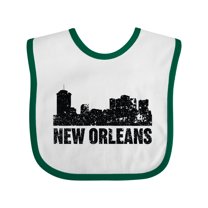Inktastic New Orleans Skyline Grunge Boys or Girls Baby Bib