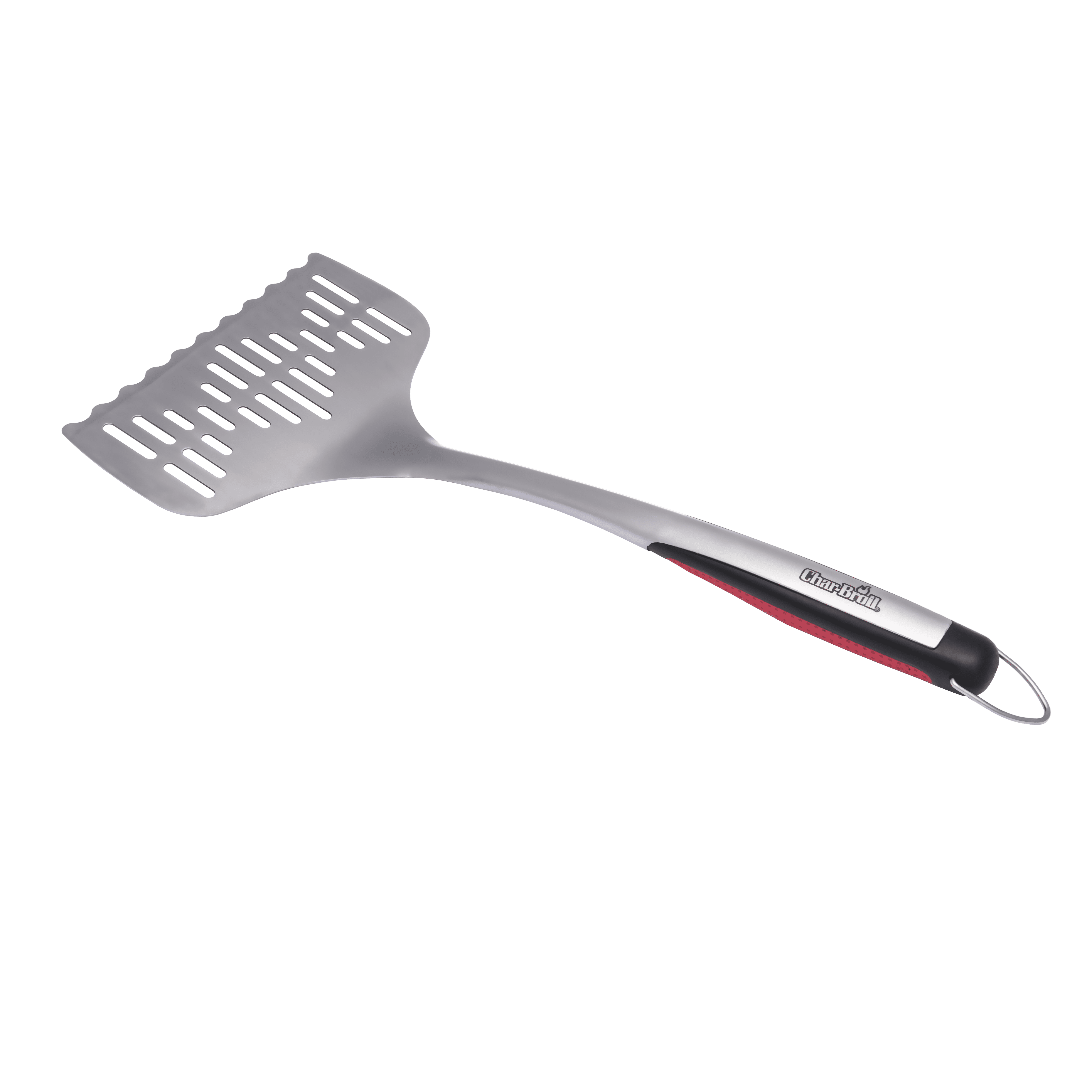 Char-Broil Comfort Grip Grilling Spatula, Stainless Steel, Red