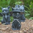 thumbnail image 1 of Figura de gato oculto con sombrero de bruja (1 pieza, negro), 1 of 2