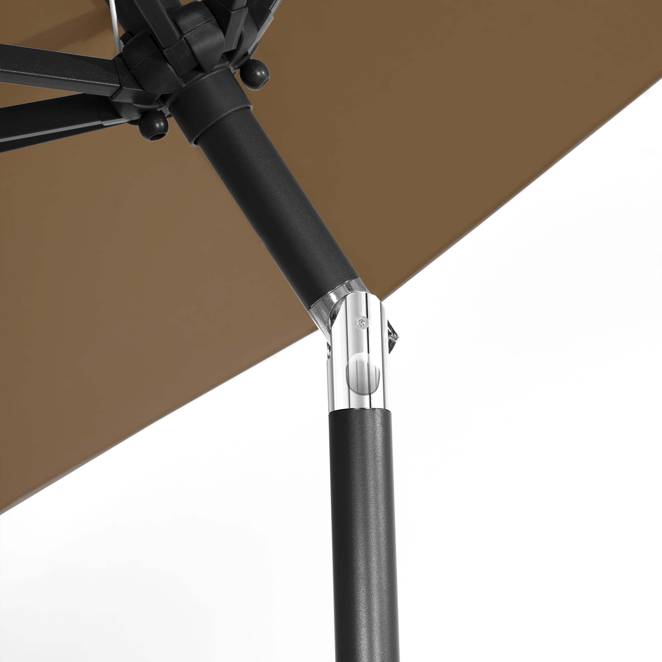 GARDEN 9 Ft Outdoor Patio Market Umbrella with Tilt & Crank Lift, Coffee