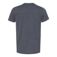 thumbnail image 3 of Softstyle V-Neck T-Shirt, S, Heather Navy, 3 of 3