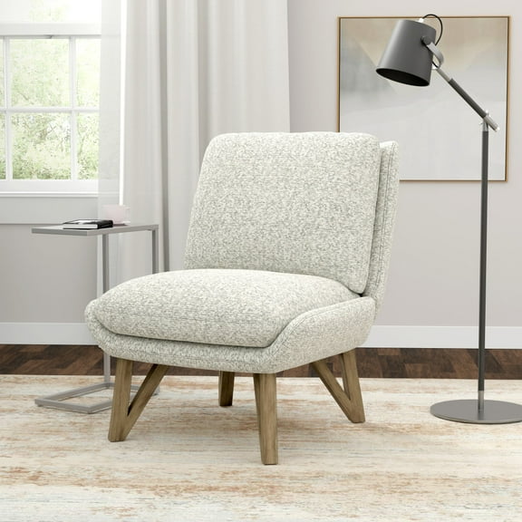Artum Hill Fiona Cream Armless Soft Boucle Upholstered Accent Chair