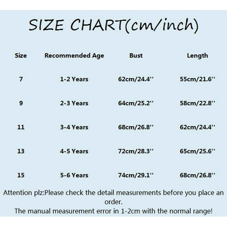 1 year clearance old dress size