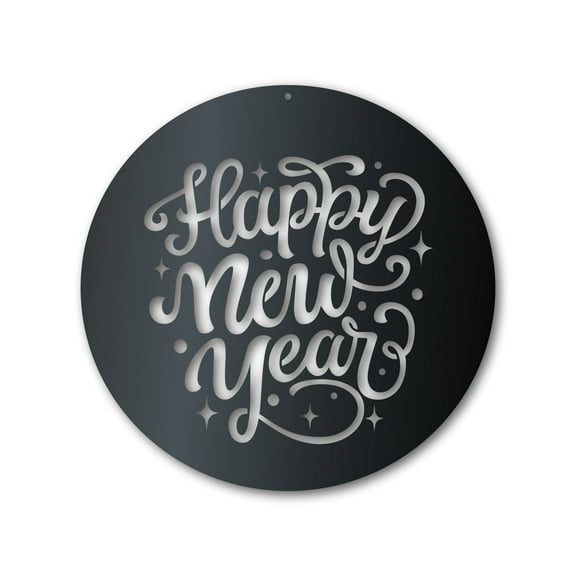 Metal Happy New Year Wall Art - Metal Sign - 14 Color Options 36