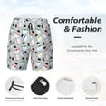 thumbnail image 3 of Fotbe Colorful Hat Snowman Men’s Swim Trunks Quick Dry Swim Shorts Board Shorts with Mesh Lining-XX-Large, 3 of 9
