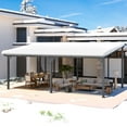 thumbnail image 2 of AECOJOY 12' x 20' Hardtop Gazebo Outdoor Aluminum Pergola ​For Garden, Patio, Backyard-​Gray, 2 of 9