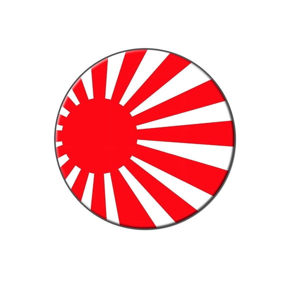 Japan Japanese Flag Rising Sun Lapel Hat Pin Tie Tack Large Round