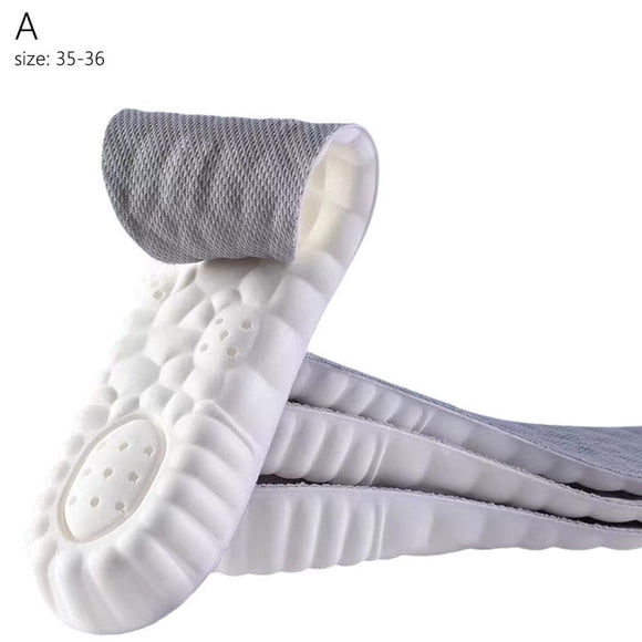 CloudSole 2-Pair High Elasticity PU Polyester 4D Insoles For Heel Support Breathable Comfort