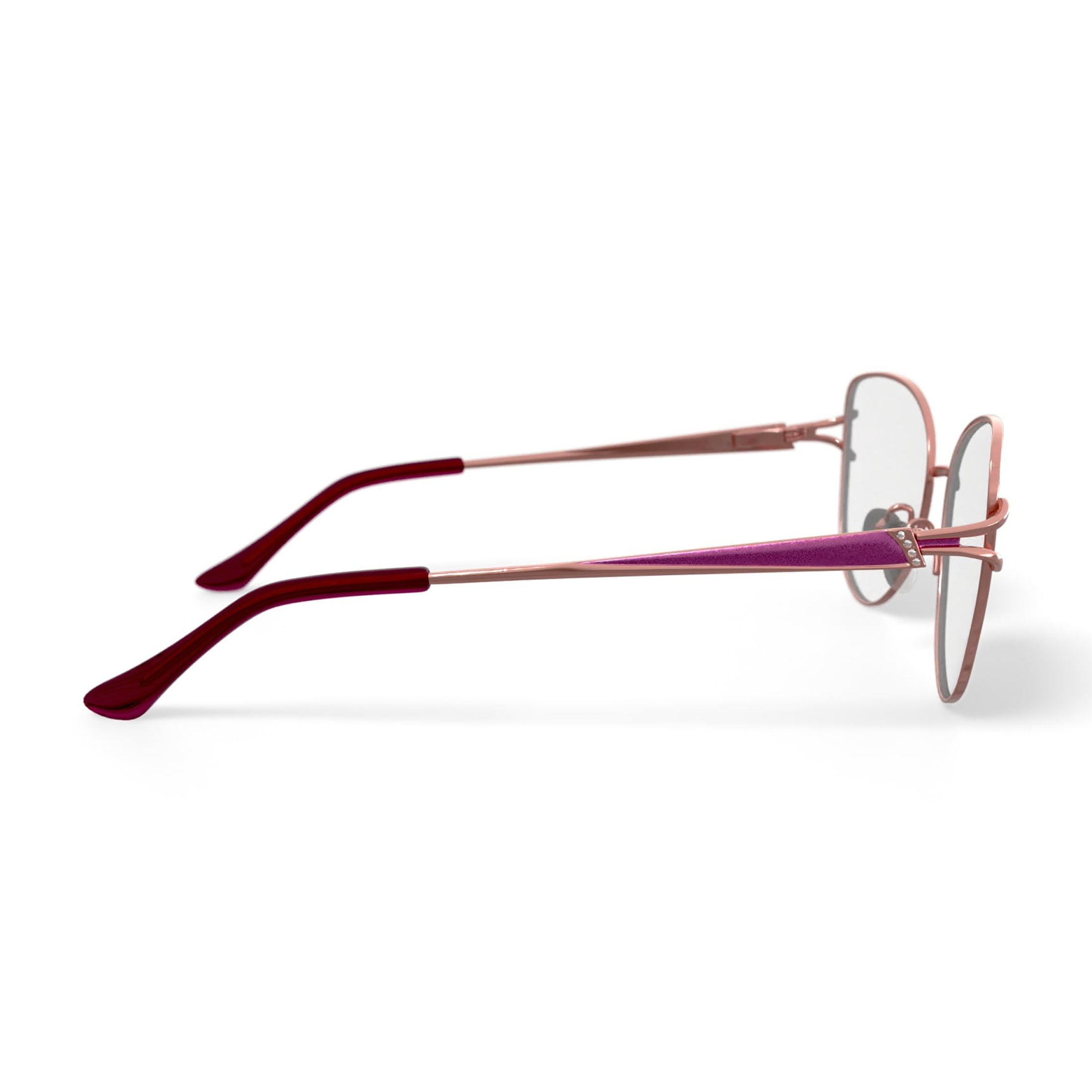 Madison Avenue Women's CMAL131 Prescription Eyeglasses with Case, Rose Gold-Tone