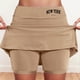 thumbnail image 2 of Falda culotte de talle medio para mujer: cintura elástica, bolsillos laterales, diseño fluido en capas, falda estampada informal para el verano., 2 of 5