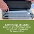 thumbnail image 5 of NESCO® Vacuum Sealer Machine, One-Touch Automatic Food Sealer With Digital Control Panel, Pulse Mode, Built-In Roll Storage, For Bulk Food Storage & Freezer Meals, VS-101S, 5 of 11