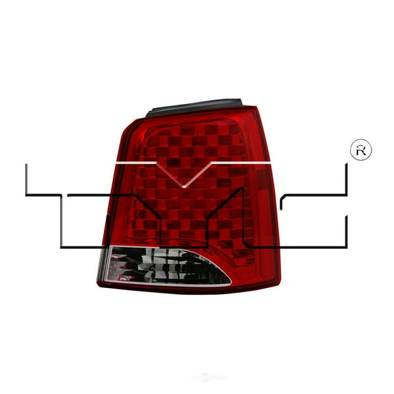 Replacement TYC 11-11705-00-9 Passenger Side Tail Light For 11-13 Kia Sorento