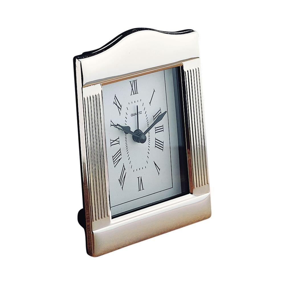 D Vintage Table Alarm Clock Parthenon 4 5 Inch Silver Greece Style Desk Clock Walmart Com Walmart Com