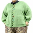 thumbnail image 2 of ShomPort Women's Cardigan Sweaters Soft Plus Size Button Open Front Long Sleeve Knit Outerwear with Pockets, 2 of 7