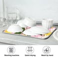 thumbnail image 5 of Iauyy Dish Drying Mat for Kitchen Counter, Super Absorbent & Hanging 16x18 / 18x24 Inch (S/M) Decorated with White Flowers, 5 of 8