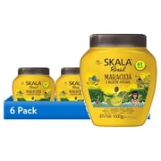(6 pack) Skala Passion Fruit & Patua Oil 2-in-1 Hair Treatment Cream & Leave-In Conditioner for Strength & Hydration, 35.2 oz