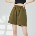 thumbnail image 2 of Timegard Womens Lounge Shorts Ruched Wide Leg Elastic Waisted Comfy Summer Loose Shorts with Pockets, 2 of 7