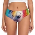 thumbnail image 1 of Fotbe Watercolor White Horse Calzones Estampados para Mujer – Ropa Interior de Algodón, Cómoda, Suave y Elástica-Small, 1 of 6