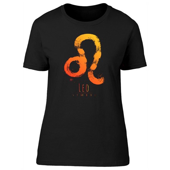 Leo Sign In Orange Spray  T-Shirt Women -Image by Shutterstock, Female Large