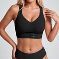 thumbnail image 3 of Posture Support Bras for Older Women Front Closure Cross Back Wireless Corrector Full Coverage Push Up Bralettes(Black,L), 3 of 8