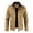 Khaki#2, variant on Homenesgenics Mens Shirts Pack Winter Long-sleeved Leather Motorcycle Jacket Zipper Coat Long Sleeve Hoodless Faux Leather Outerwear & Jackets Clearance