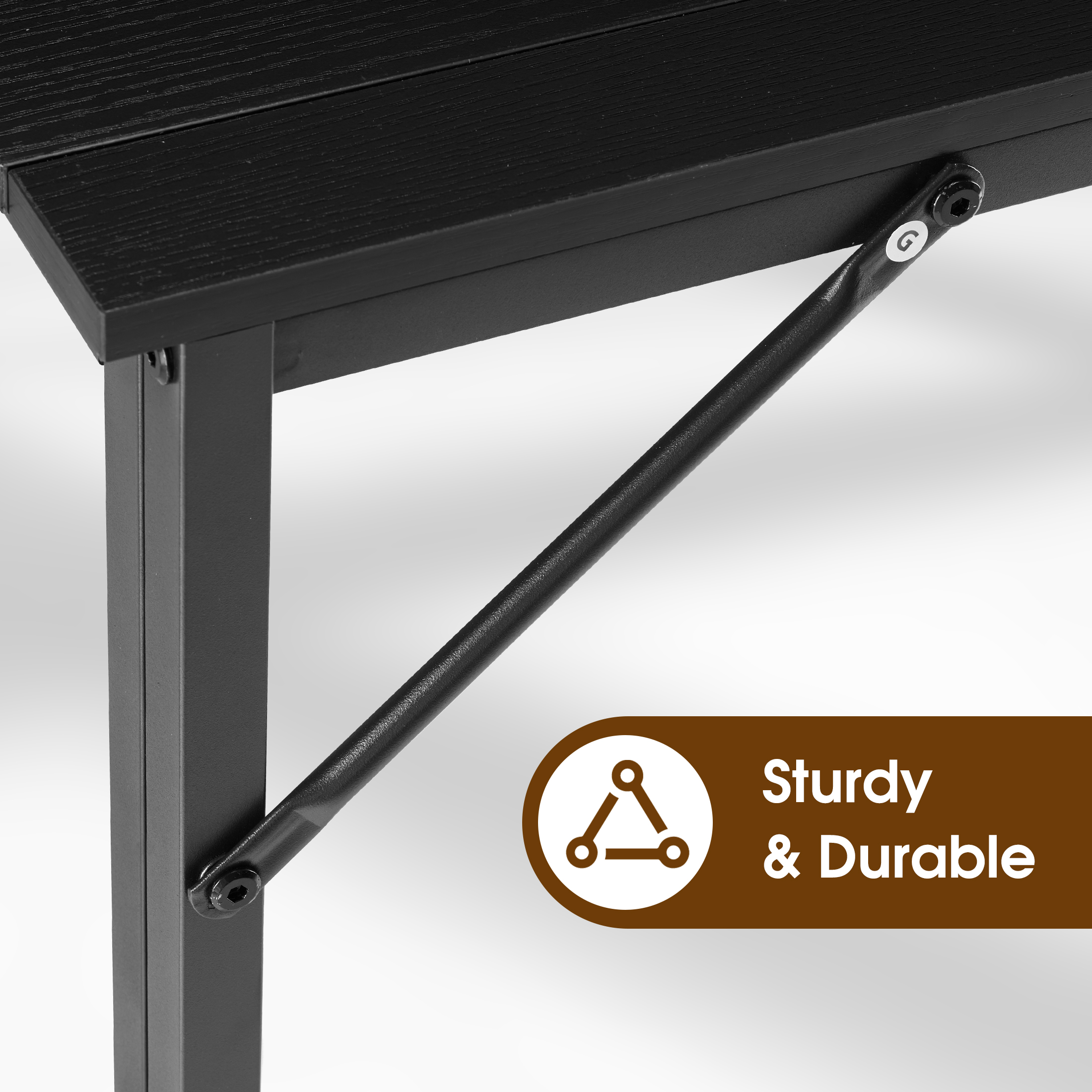 EDX 31.5" Folding Computer Desk, Oak photo 7