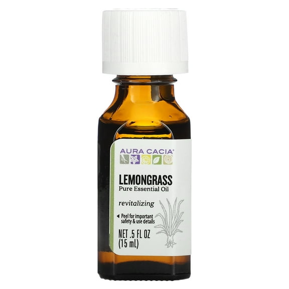 Aura Cacia, Pure Essential Oil, Lemongrass, 0.5 fl oz (15 ml)