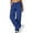 01-Blue, variant on Women's Elastic Waist Loose Fit Work Pants, Multi Pocket Medical Scrub Trousers, Comfortable Wide Leg Nurse Caregiver Work Pants for Medical Daily Wear 01-Blue XXL