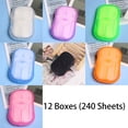thumbnail image 1 of 12 Boxes (240 Sheets) Soap Paper Sheets Portable Disposable Travel Scented Bath Slice Sheet Foaming Paper Soap Confetti Slide Fl, 1 of 6